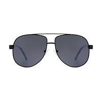 Lunettes de soleil aviateur métalliques noires pour hommes George
