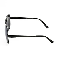 Lunettes de soleil aviateur métalliques noires pour hommes George