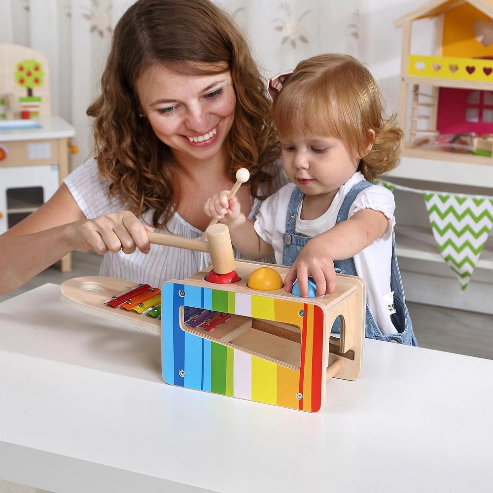 Tooky Toy Fun and Educational Wooden 48-Piece Work Bench Set