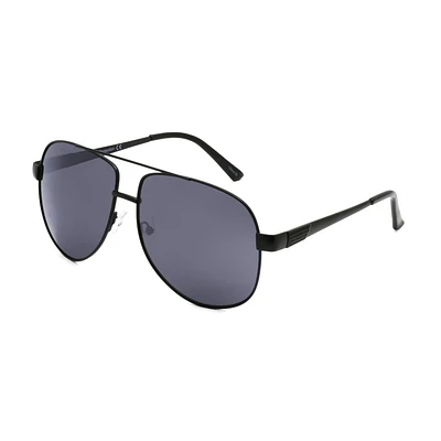 Lunettes de soleil aviateur métalliques noires pour hommes George