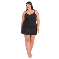 Krista Plus Haut de maillot de bain texturé tankini à encolure dégagée pour femme