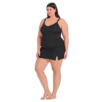 Krista Plus Haut de maillot de bain texturé tankini à encolure dégagée pour femme