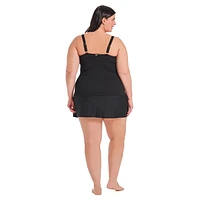 Krista Plus Haut de maillot de bain texturé tankini à encolure dégagée pour femme