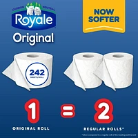 Royale Original Toilet Paper, Equal Bathroom tissue rolls, 2-Ply