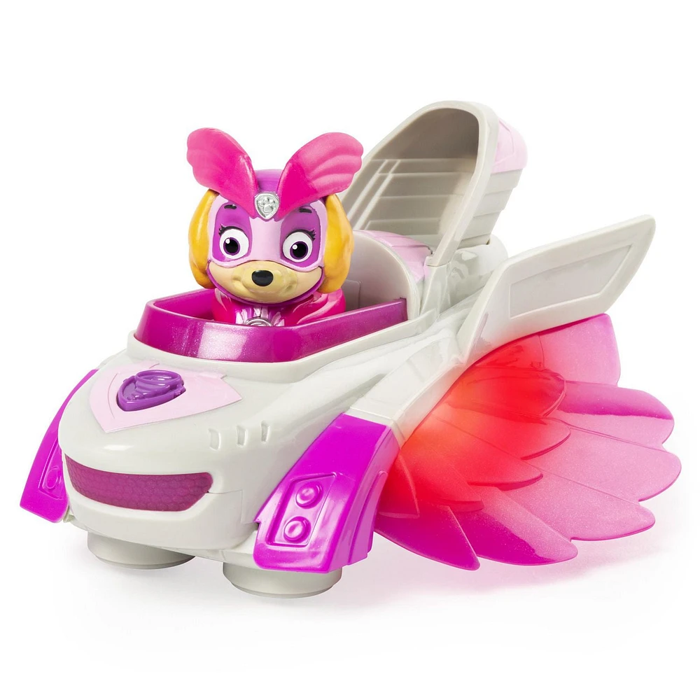 PAW Patrol, Mighty Pups Charged Up Skye’s Deluxe Vehicle with Lights and Sounds