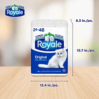 Royale Original papier hygiénique, 24 équivalant à 48 rouleaux 2-ép., 242 feuilles /roul