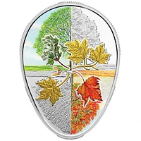 FINE SILVER COIN: FOUR SEASONS OF THE MAPLE LEAF - 99.9% PURE SILVER