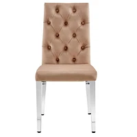 Canadian Roma Mocha Dining Chair Silver Legs