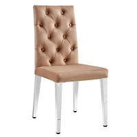 Canadian Roma Mocha Dining Chair Silver Legs