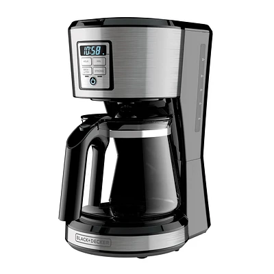 BLACK + DECKER 12 Cup Programmable Coffee Maker in Stainless Steel, CM1231SC