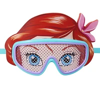 SwimWays Disney Princess Character Mask Kids Deluxe Swim Goggles, Ariel