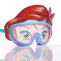 SwimWays Disney Princess Character Mask Kids Deluxe Swim Goggles, Ariel