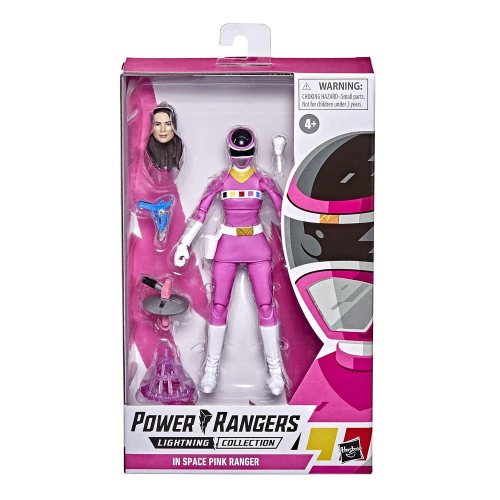 Power Rangers Lightning Collection In Space Pink Ranger 6-Inch Premium Collectible Action Figure Toy with Accessories, Kids Ages 4 and Up