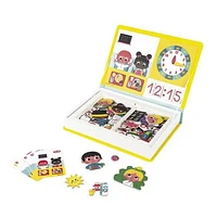 Janod MagnetiBook 94 pc Magnetic Telling Time Game - Ages 3+