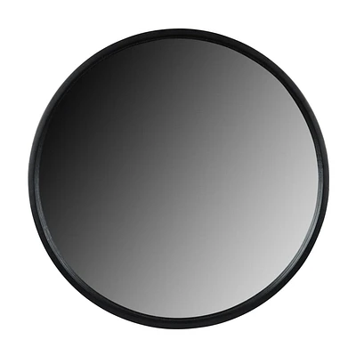 hometrends Black Finish Round Mirror