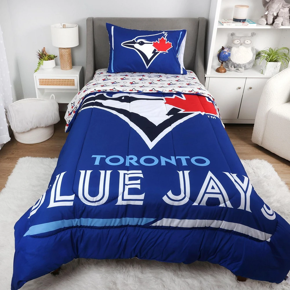 MLB Toronto Blue Jays 4-Piece Twin Bedding Set