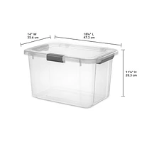 Sterilite 28 L HingeLID Box Flat Gray