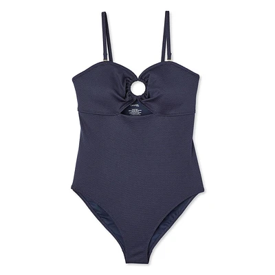 Maillot de bain 1 pièce avec anneau en O George pour femmes Tailles TP–TTG