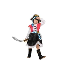 Child's Pirate Costume-size Girl's 3-4 years up to 10-12 years