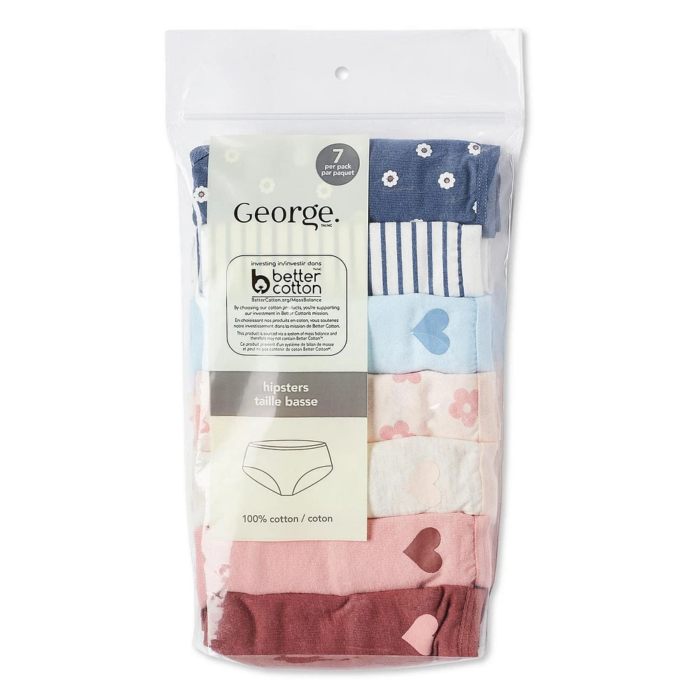 Lot de 7 petites culottes à taille basse George pour filles