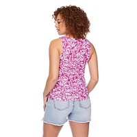 Paisley Sky Maternity Snap Henley Tank