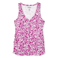 Paisley Sky Maternity Snap Henley Tank