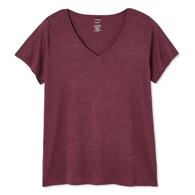 T-shirt avec encolure en V George Plus pour femmes Tailles 1X-4X