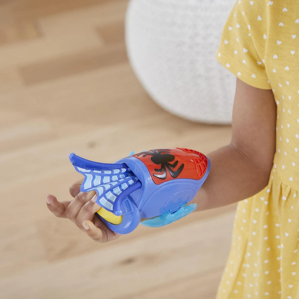 Marvel Spidey and His Amazing Friends Spidey Web Slinger, Wrist-Mounted Toy, Fabric Web Extends And Retracts, Easy to Use For Kids Ages 3 And Up