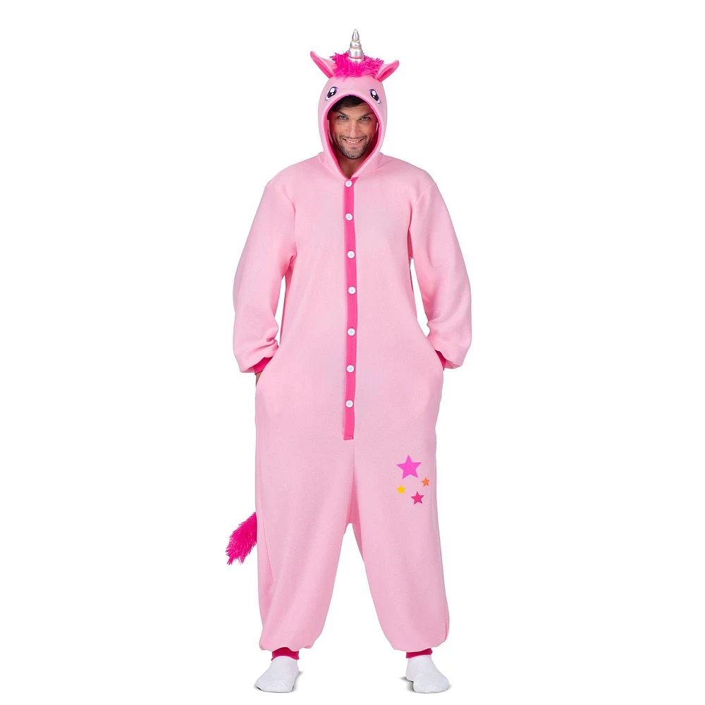 Adult Pink Unicorn Onesie Costume