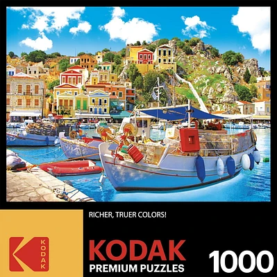 Kodak 1000 piece Puzzle - Symi with boats in the Harbour, Greece