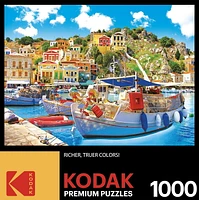 Kodak 1000 piece Puzzle - Symi with boats in the Harbour, Greece