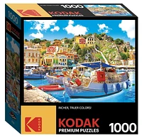 Kodak 1000 piece Puzzle - Symi with boats in the Harbour, Greece