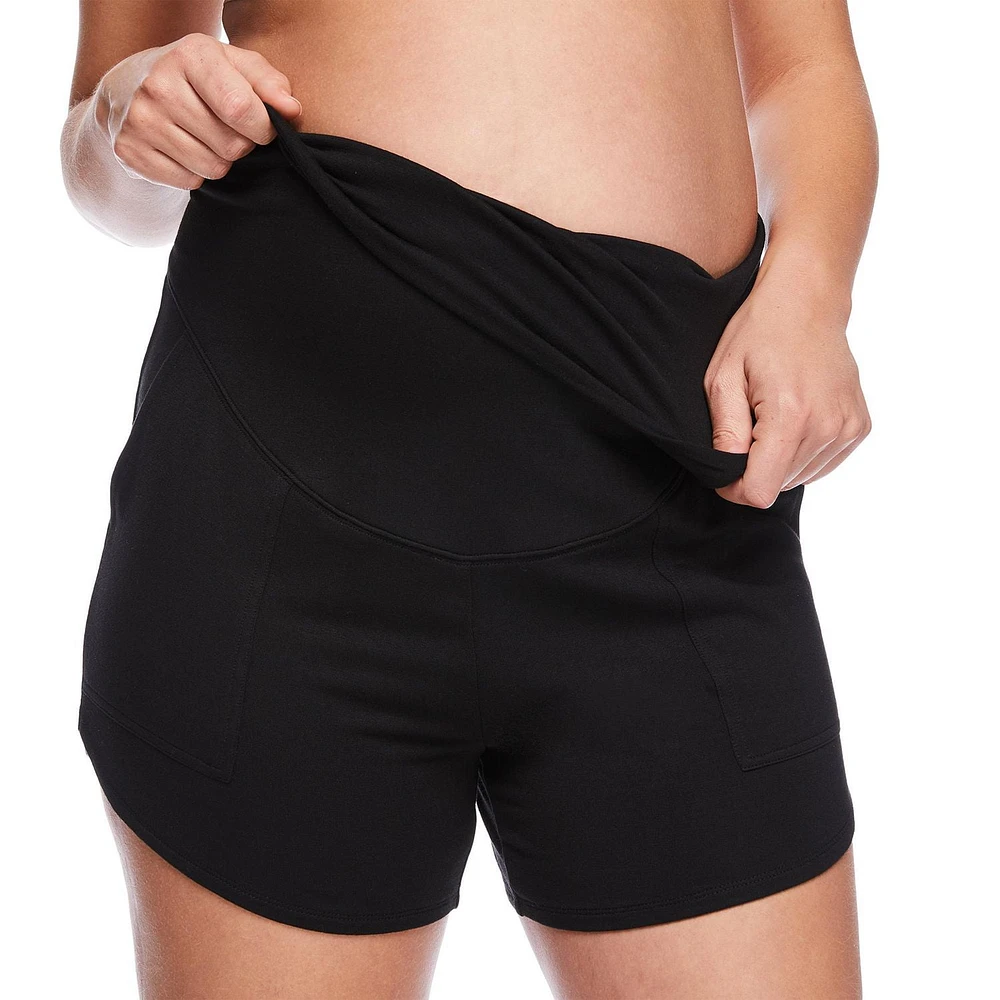 Short utilitaire coupe dauphin par-dessus le ventre Paisley Sky Maternité Tailles P-TTG
