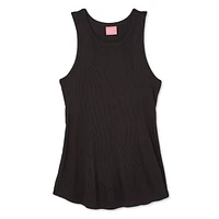 Paisley Sky Maternity Rib Halter Racer Tank, Sizes S-XXL