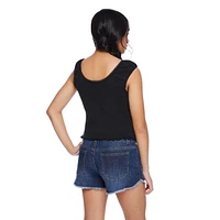 My Sister's Closet Girls' Cap Sleeve Ruched Top, Sizes S-XXL