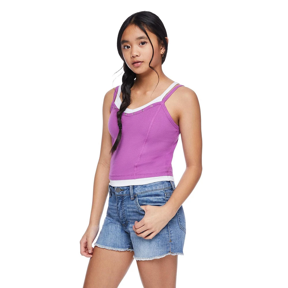 My Sister's Closet Girls' Fooler Henley Cami, Sizes S-XXL