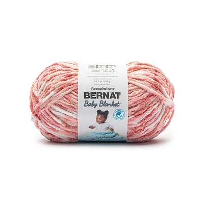 Bernat® Baby Blanket™ Yarn, Polyester #6 Super Bulky, 10.5oz/300g, 220 Yards, Soft, chenille-style baby yarn