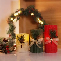 Hometrends Fluted Foliage LED candle set