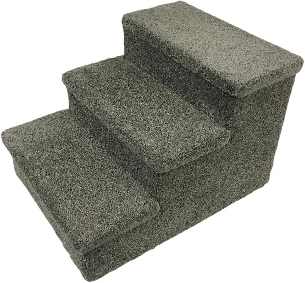 Penn Plax 3 Step Carpeted Pet Steps for Cats and Dogs