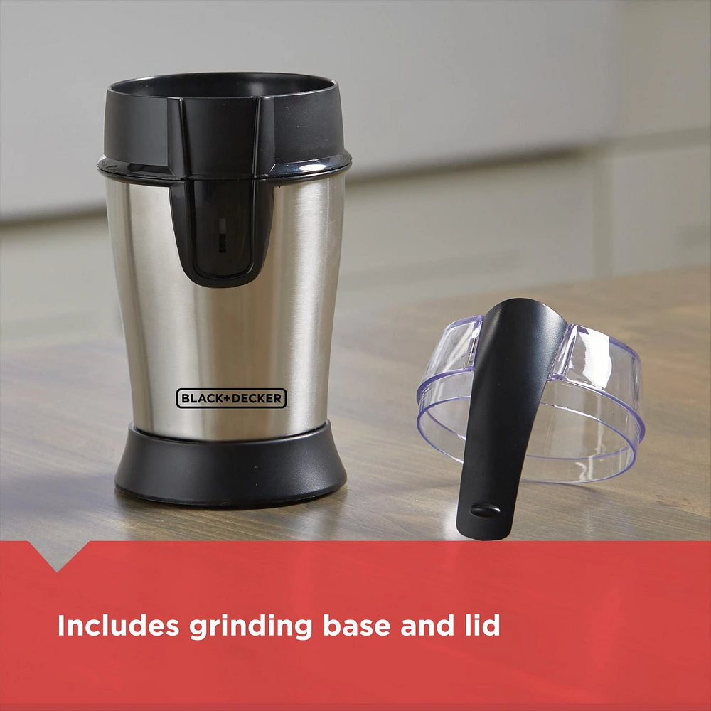 Black + Decker Smartgrind Stainless Steel Coffee Grinder