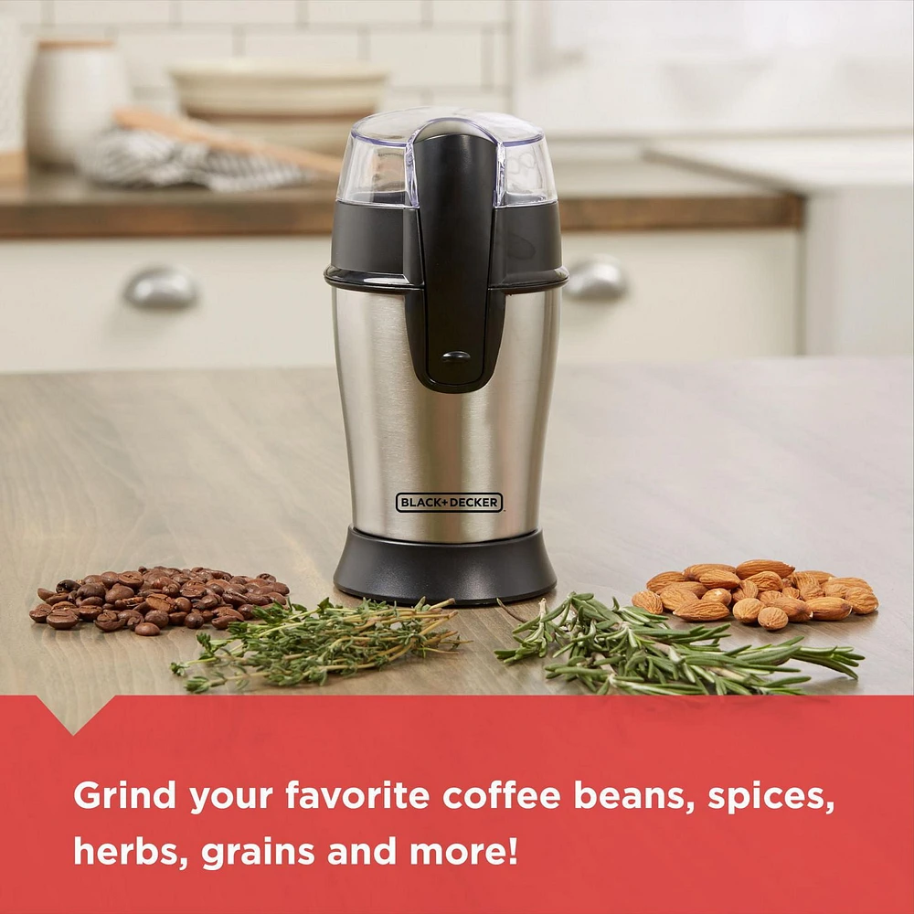 Black + Decker Smartgrind Stainless Steel Coffee Grinder