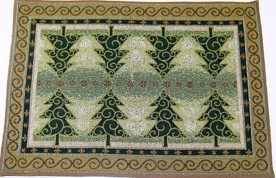 Sous-nappe chemin de table Fabstyles à motif d'arbre de noël