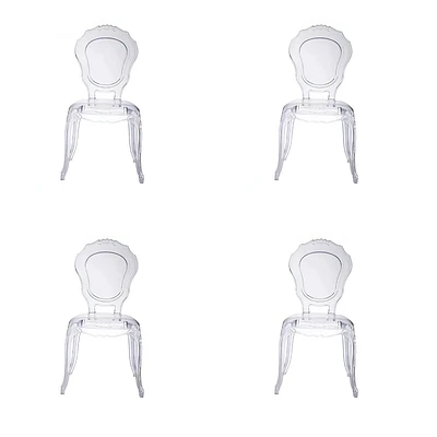 Heavenly Collection-  Clear Plastic Armless Chair Princess