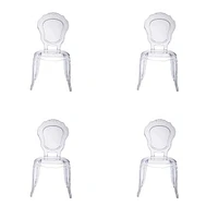 Heavenly Collection-  Clear Plastic Armless Chair Princess