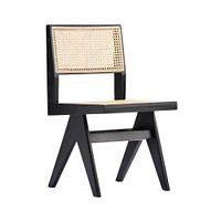 Nord Dining Chair Armless with Wood Frame and cane back seat