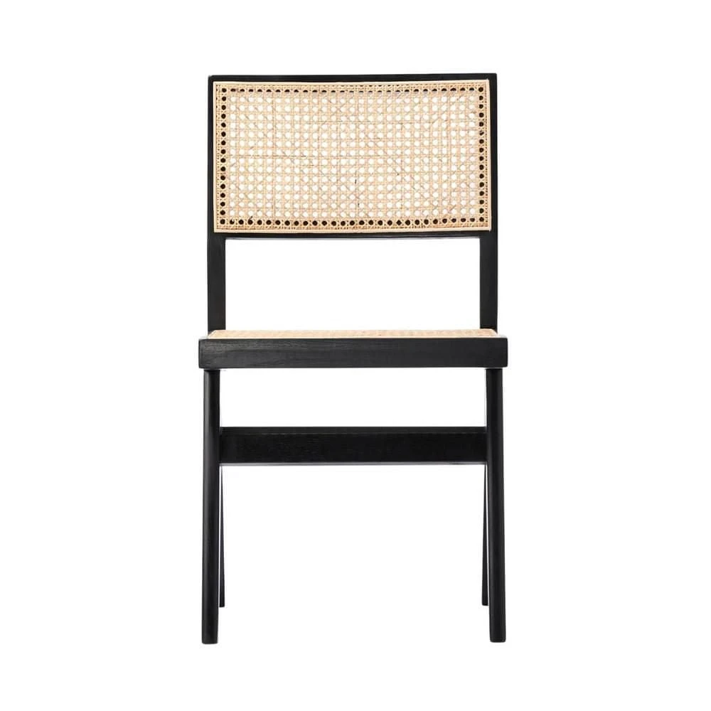 Nord Dining Chair Armless with Wood Frame and cane back seat