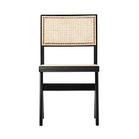 Nord Dining Chair Armless with Wood Frame and cane back seat