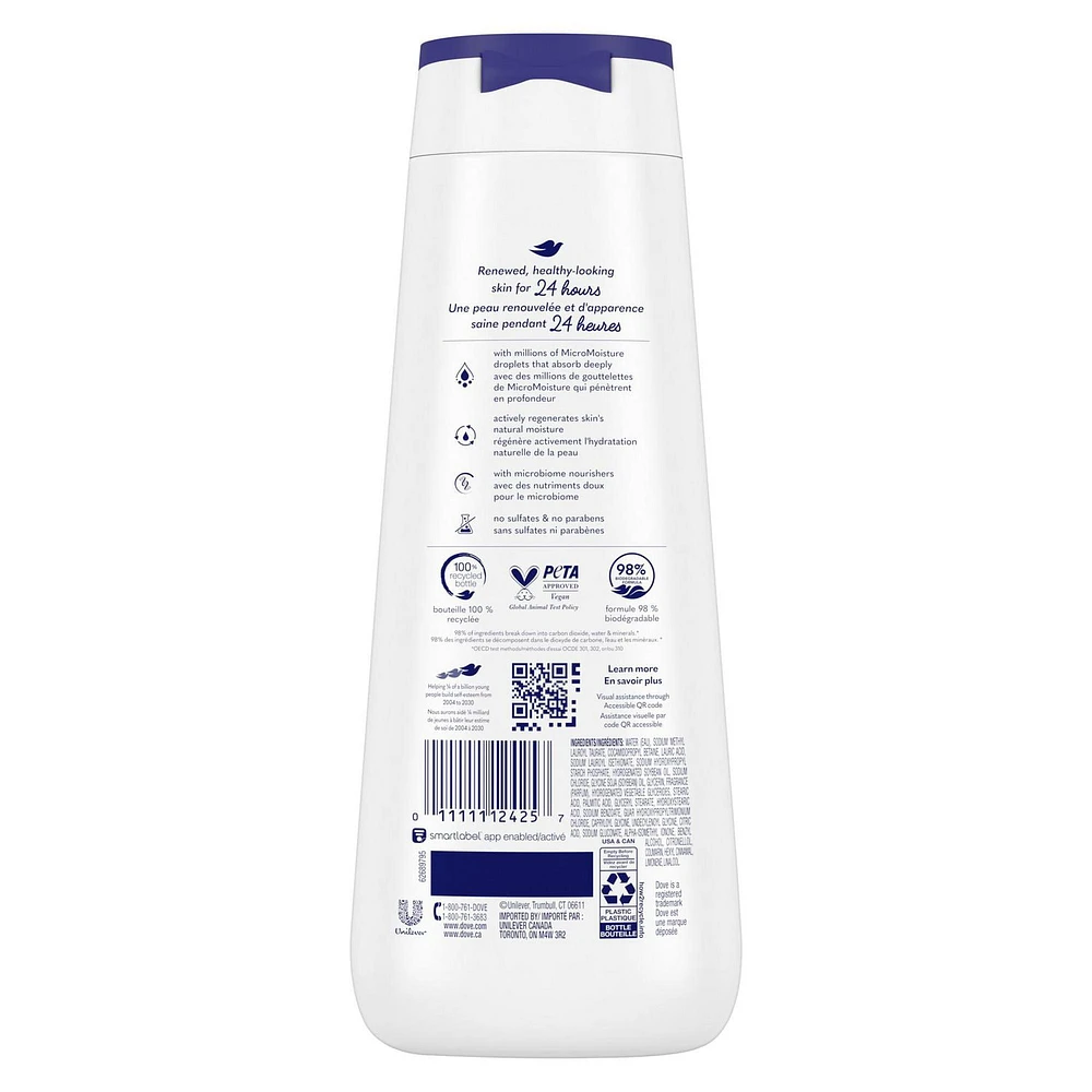 Dove Body Wash Deep Moisture 24hr Moisturizing Skin Cleanser for Lotion-Soft Skin, 591mL