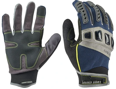 True Grip - Heavy Duty Carbon Blue Work Gloves - Large, Carbon Blue - Large