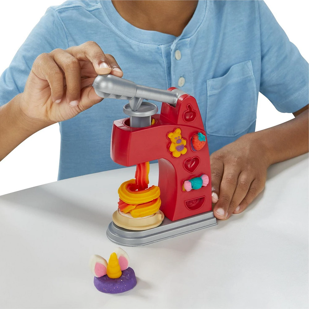 Play-Doh Glaces fantastiques avec 14 outils et 4 pots de pâte atoxique bicolore, dont 2 pailletées, pour enfants, dès 3 ans